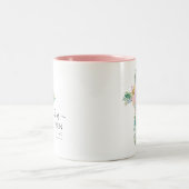 彼は緑の水の色のクロス復活祭のマグカップを上昇している ツートーンマグカップ (中央)