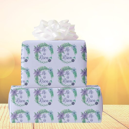 彼は美しい宗教復活祭の紫を上げた ラッピングペーパー