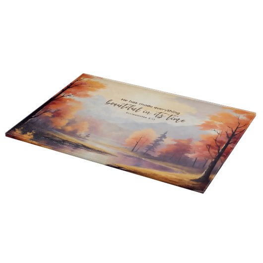 彼は美しい聖書の木を全て作った秋 カッティングボード (角)