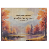 彼は美しい聖書の木を全て作った秋 カッティングボード (正面)