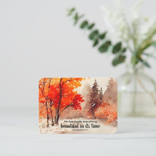 彼は美しい聖書の木を全て作った秋 名刺 (スタンド正面)