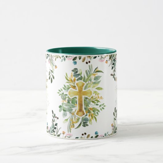 彼は翼を持って彼を保護する詩篇91:4 マグカップ (中央)