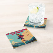 彼は考え私の家にサッシーランナーを掃除している ガラスコースター (アングル)