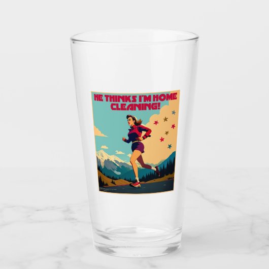 彼は考え私の家にサッシーランナーを掃除している タンブラーグラス (正面)