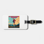 彼は考え私の家にサッシーランナーを掃除している ラゲッジタグ (正面横)