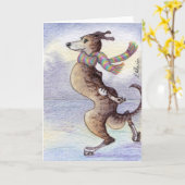 彼は耳から風を楽しんだ カード (黄色い花)