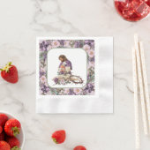 彼は聖書とフローラクロスを起こした紙プレート 縁ありカクテルナプキン (インサイチュ)