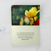 彼は聖書の聖句チューリップ復活祭を復活させた シーズンカード (内部)