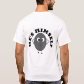 "彼は自分だ" REBUSワードプレイタイポグラフィ Tシャツ (裏面)