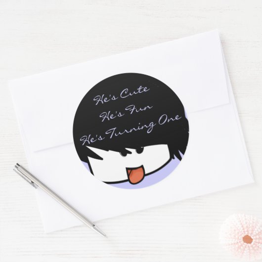 彼は自分を変えようとしている自分が可愛い ラウンドシール (封筒)