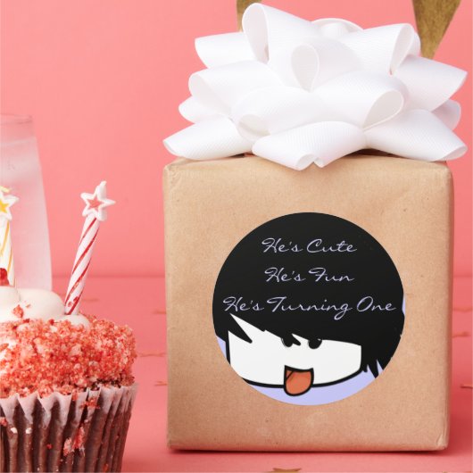 彼は自分を変えようとしている自分が可愛い ラウンドシール (パーティー)