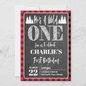 彼は荒れ果てた1人少年のファーストバースデーパーティー招待状 招待状 (正面)