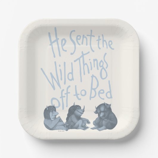 彼は荒野のものを寝かしつけた - 青 ペーパープレート (正面)