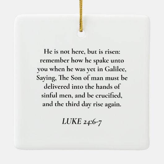 彼は蝶ライラック紫の復活祭を起こした セラミックオーナメント (裏面)