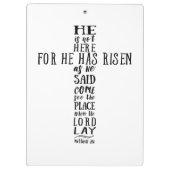 彼は言ったとおり起き上がったからここにいない クリップボード (裏面)