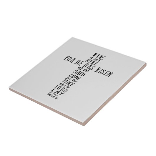 彼は言ったとおり起き上がったからここにいない タイル (側面)