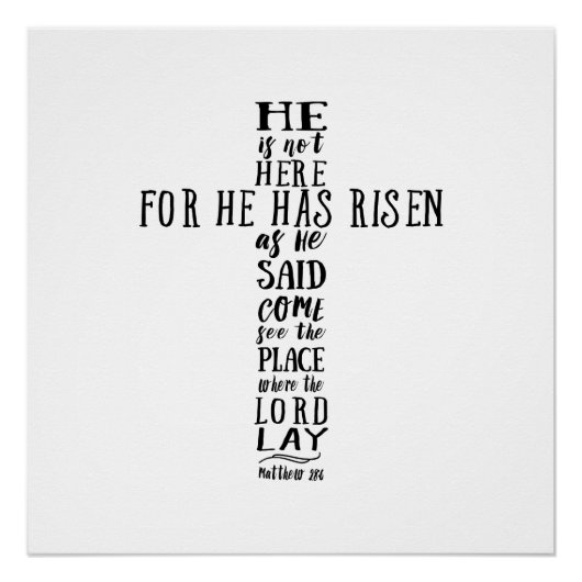 彼は言ったとおり起き上がったからここにいない ポスター (正面)