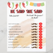 彼は言った |ブライダルシャワー (正面)