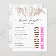 彼は言った |ブライダルシャワー