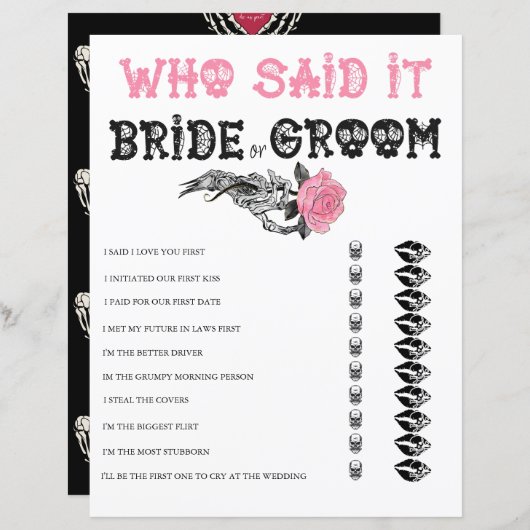 彼は言った |ブライダルシャワー (正面/裏面)