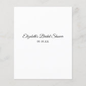 彼は言った |モダンミニマルブライダルシャワー (裏面)