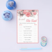 彼は言った/彼女はブライダルゲームカード チラシ (シングル)