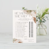 彼は言った、彼女はボヘミアのフローラと羽毛 エンクロージャーカード (スタンド正面)