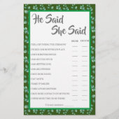 彼は言った | Eucalyptusシャワーゲームカード チラシ (正面)