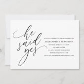 彼は言った,Yes·ブモダンラック·スクリプト婚約パーティ 招待状 (正面)