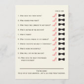 彼は言ったburlap，彼女はブライダルシャワーゲームカード (裏面)