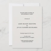 彼は言ったYesワード文字婚約パーティ招待状 招待状 (裏面)