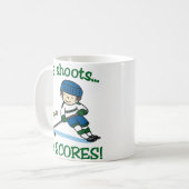 彼は記録します コーヒーマグカップ (正面左)