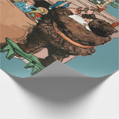 「彼は話一言も言わない」ヴィンテージサンタ ラッピングペーパー (角)