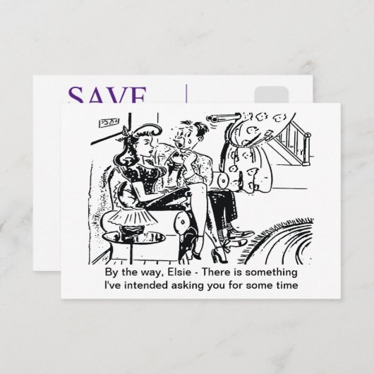 彼は質問に答えおもしろいた セーブザデート (正面/裏面)