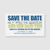 彼は質問を飛び出した | 結婚式の日付の保存 (正面)