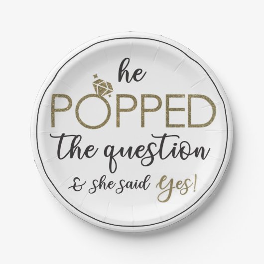 彼は質問紙プレート ペーパープレート (正面)