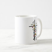 彼は起き上がったフローラクロスハッピーイースター コーヒーマグカップ (正面右)