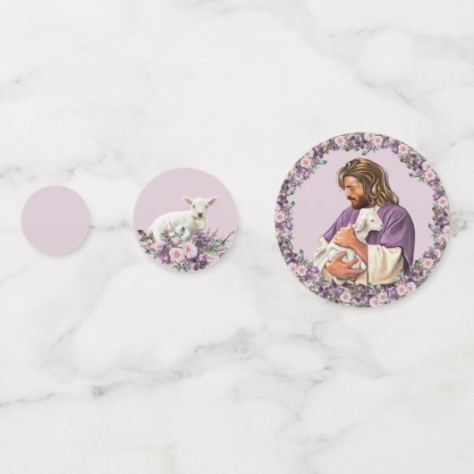 彼は起き上がったフローラ | Jesus with Lamb コンフェッティ (裏面)