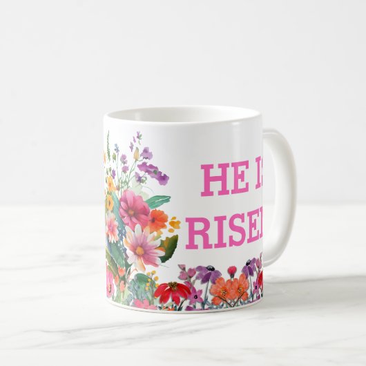 彼は起き上がったマグカップだ コーヒーマグカップ (正面右)