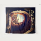 彼は起き上がった!イエスは空の墓を復活させた タペストリー (正面(横))