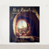 彼は起き上がった!イエスは空の墓を復活させた タペストリー (正面)