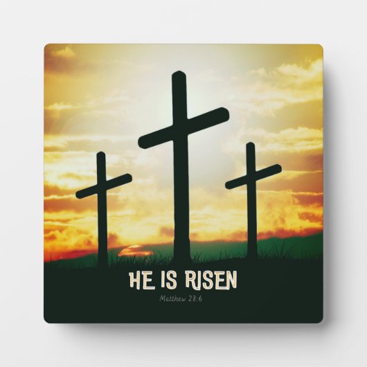 彼は起き上がった – イースターイラストレーション  フォトプラーク (正面)