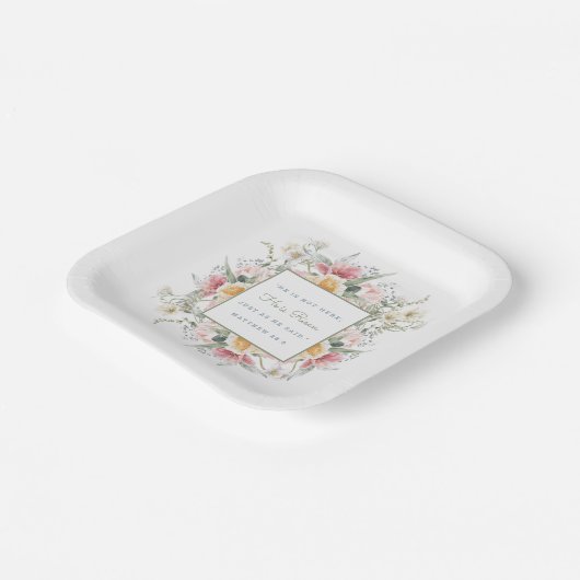 彼は起き上がった |イースターフローラ ペーパープレート (傾斜あり)