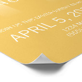 彼は起き上がった!カスタマイズ可能なイースター日曜日のポスター ポスター (角)