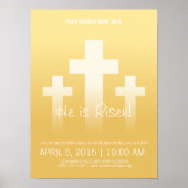 彼は起き上がった!カスタマイズ可能なイースター日曜日のポスター ポスター (正面)