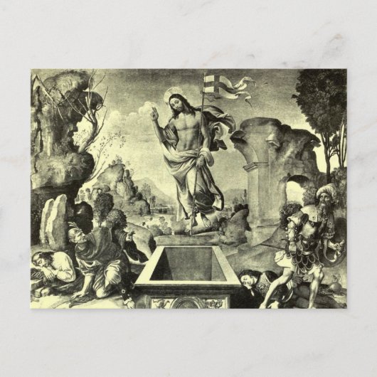 彼は起き上がった! ポストカード (正面)