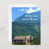 彼は起き上がった!! – マウンテンチャーチイースターテーマ シーズンポストカード (正面/裏面)