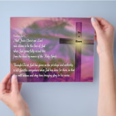 彼は起き上がった – 宗教復活祭の聖書の一節 チラシ (手)