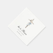 彼は起き上がった |水彩ブルークロスイースターナプキンス スタンダードカクテルナプキン (角)