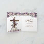 彼は起き上がった | Jesus Holding Lamb カード (内部)